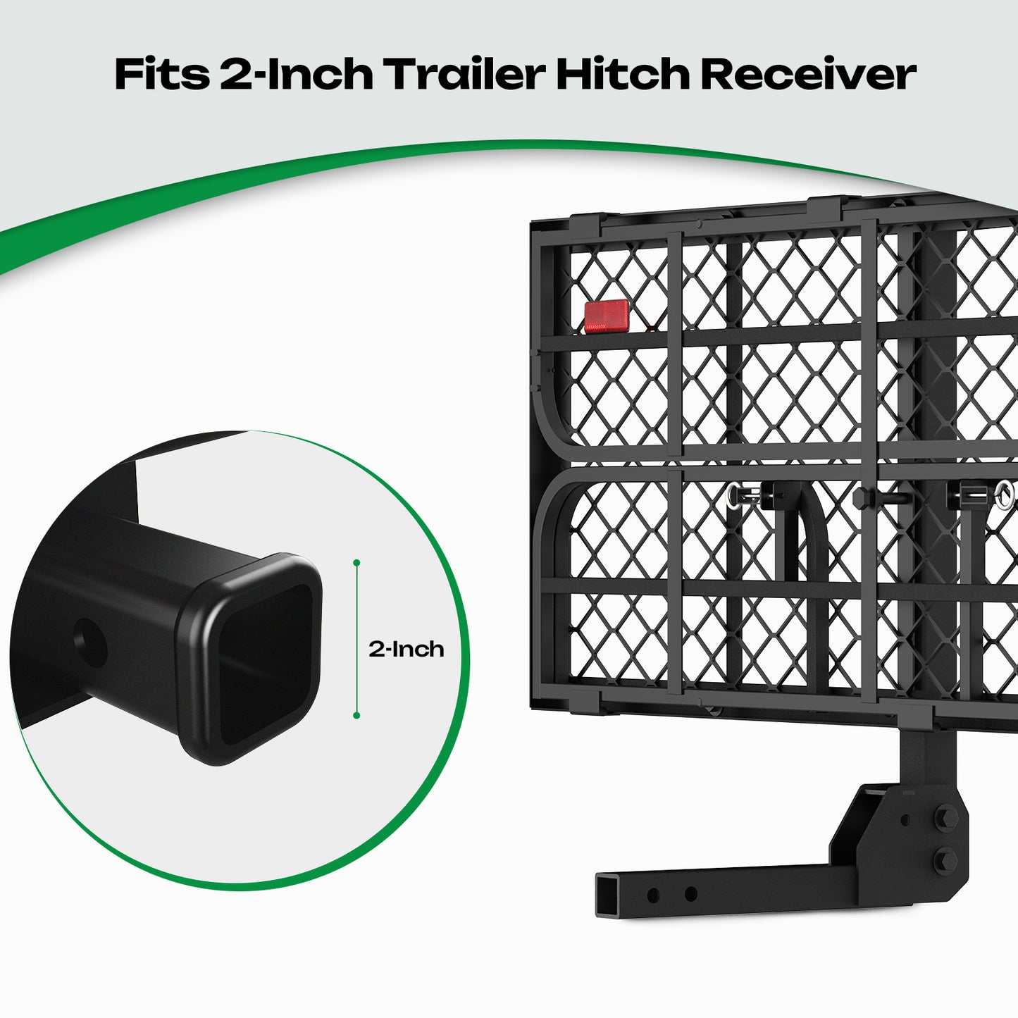 Foldable 500LBS Rack Cargo Carrier Basket Hitch Mount Luggage W/ Waterproof Bag