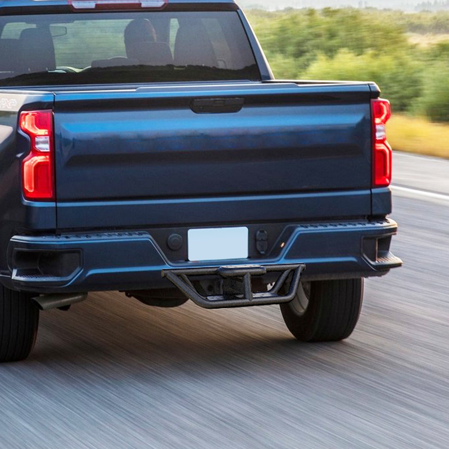 For 2" Receiver Rear Bumper Trailer Towing Hitch Step Bar 32" Wide X 13" Black