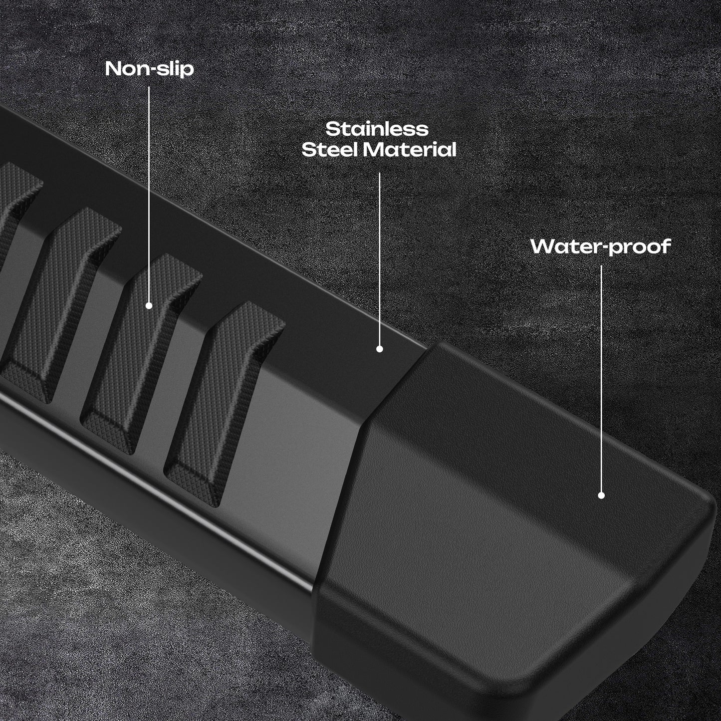 Running Boards 6.5" for 2004-2014 Ford F150 Crew Cab Side Step Bars Nerf Bar BLK