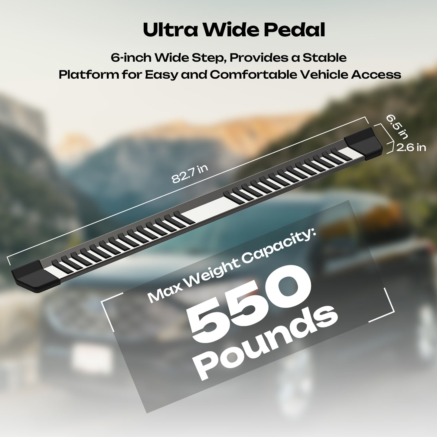 Running Boards 6.5" for 2004-2014 Ford F150 Crew Cab Side Steps Bar Nerf Bars SR