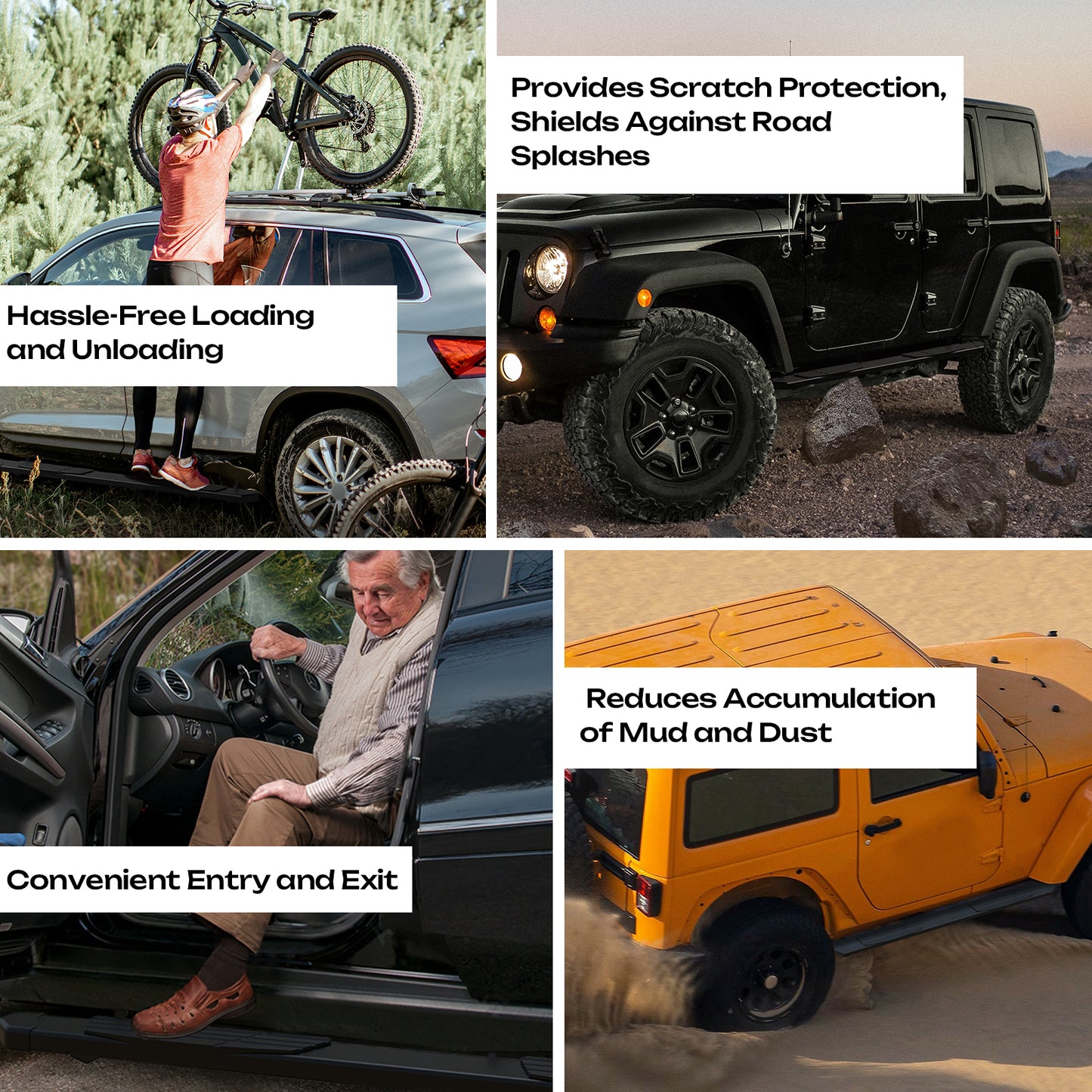 6.4'' Running Boards For 2019-2023 Dodge Ram 1500 Crew Cab Side Step Nerf Bars