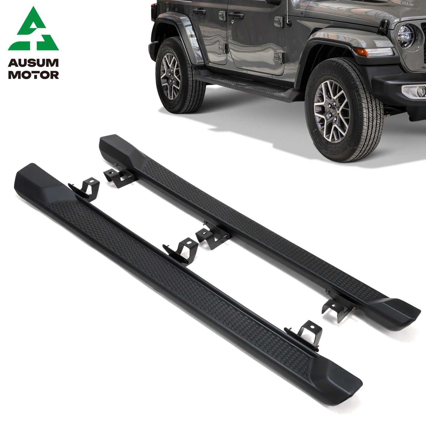 7.2" Running Boards For 2018-2024 Jeep Wrangler JL 4 Door Side Steps Nerf Bars