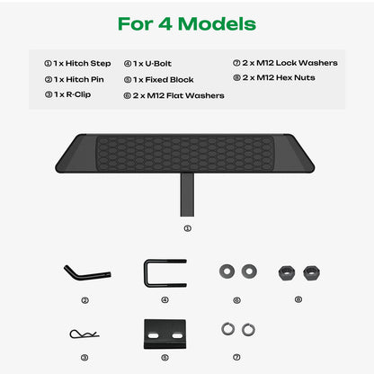 Fit 2-Inch Receiver Trailer Towing Hitch Step Bar Rear Bumper Guard 34" X 11.4"