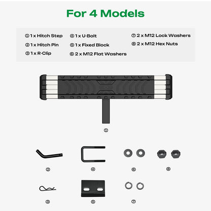 Fit 2" Receiver Trailer Towing Hitch Step Bar Rear Bumper Guard 33.5" X 12"