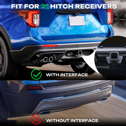 For 2" Receiver Trailer Towing Hitch Step Bar Rear Bumper Guard 27" X 9.6" Oval
