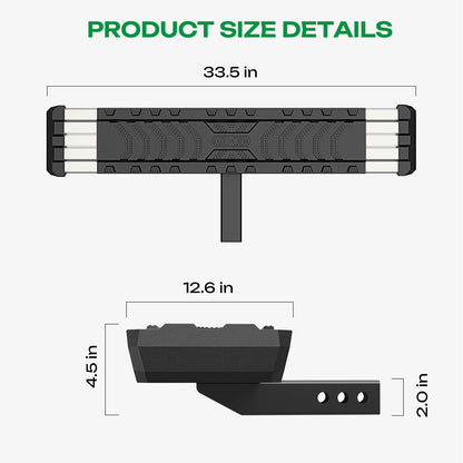 Fit 2" Receiver Trailer Towing Hitch Step Bar Rear Bumper Guard 33.5" X 12"