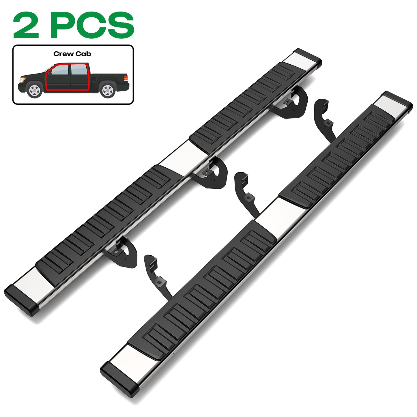 For 2019-2023 Silverado/Sierra 1500 Crew Cab 6.5'' Running Boards Side Step Bar