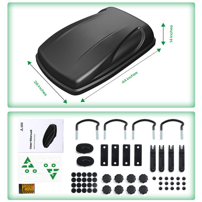 Waterproof Rooftop Cargo Box Car Top Cargo Carrier Roof Mount Storage Box W/ Key